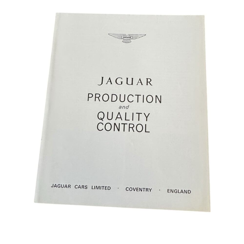 Jaguar‎ 1968 Production & Quality Control Fold Out Leaflet Production History